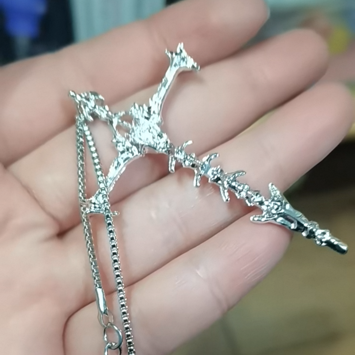 Cursed Skeleton Cross Necklace