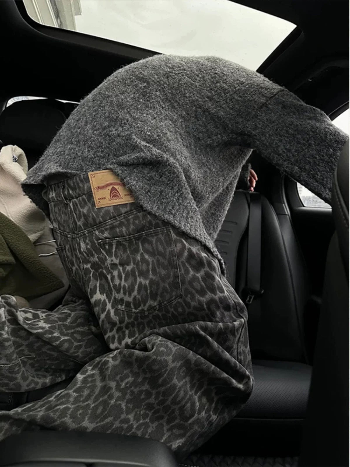 Shadow Leopard Baggy Jeans