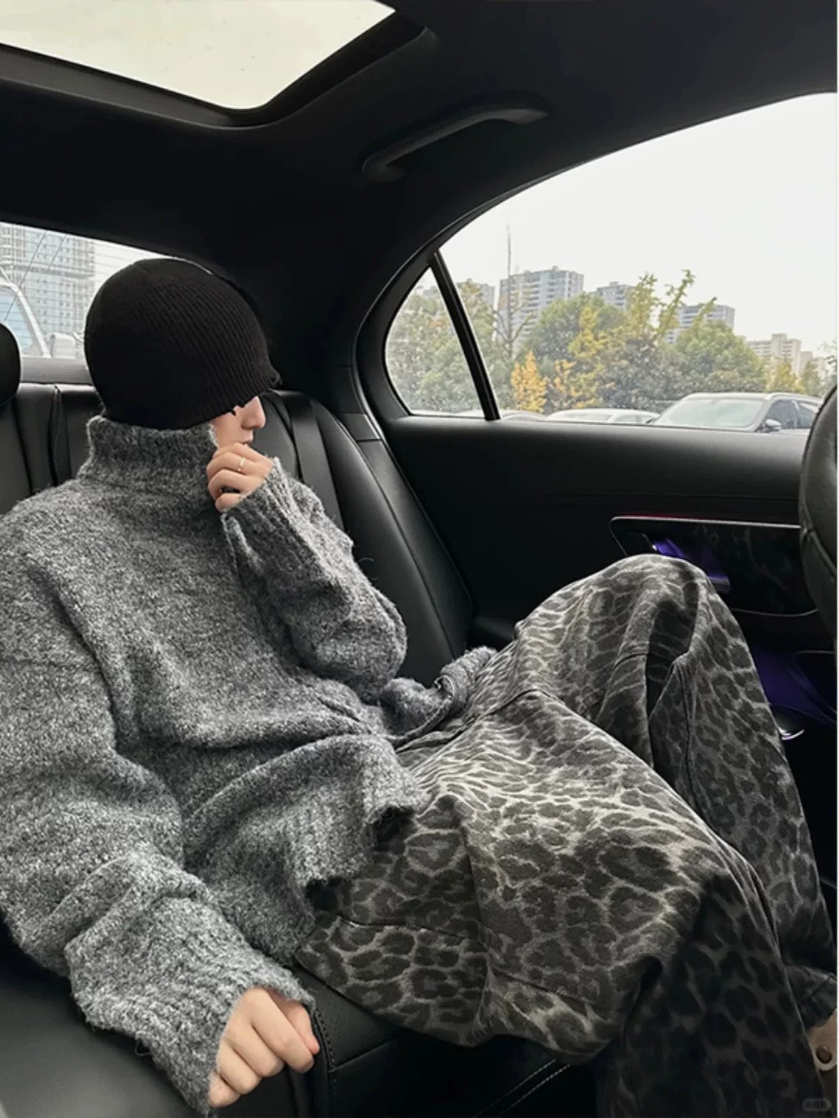 Shadow Leopard Baggy Jeans