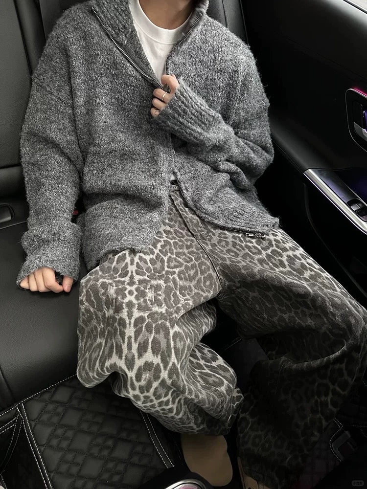 Shadow Leopard Baggy Jeans