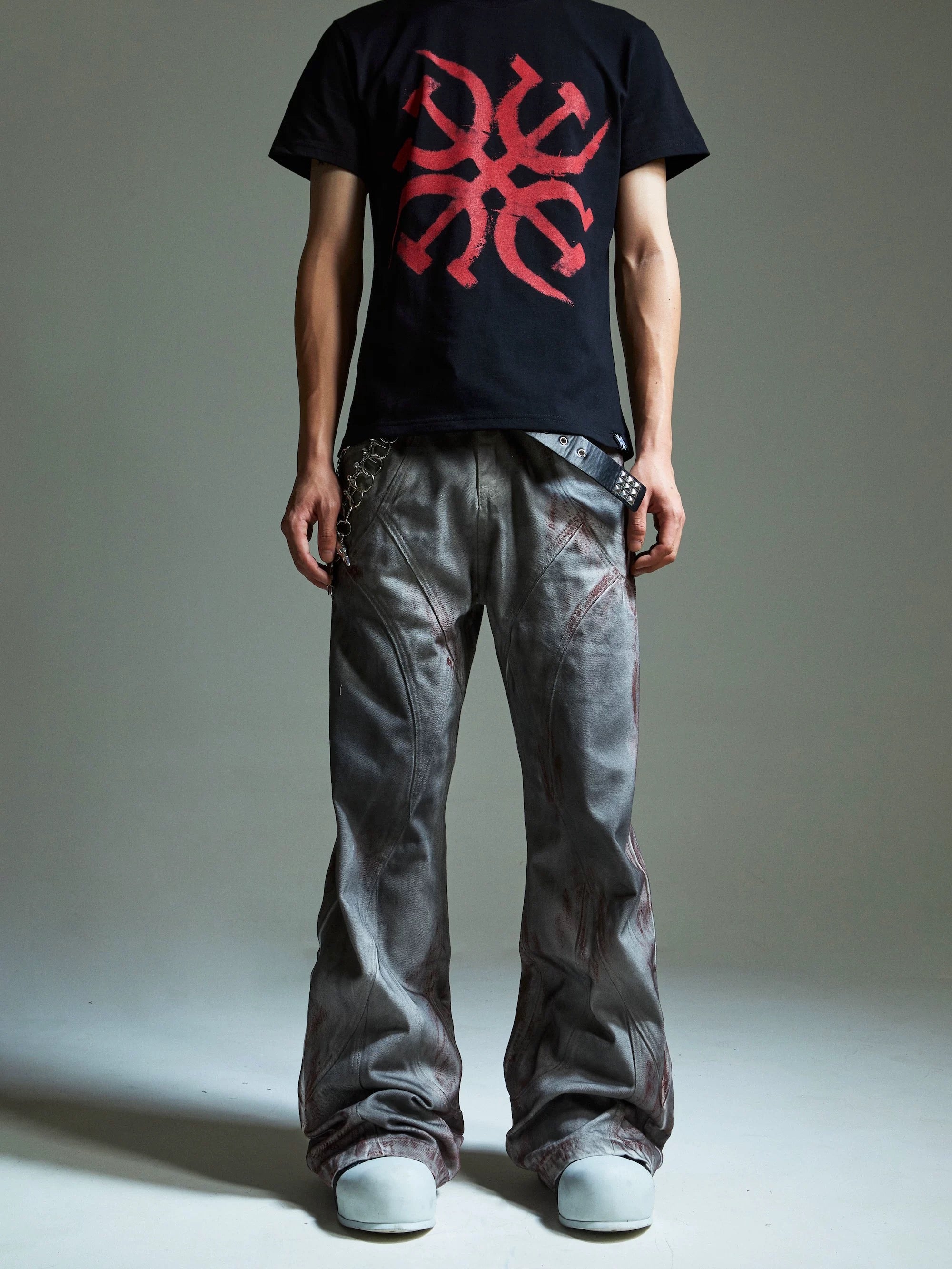 Bloodstain Distressed Baggy Jeans