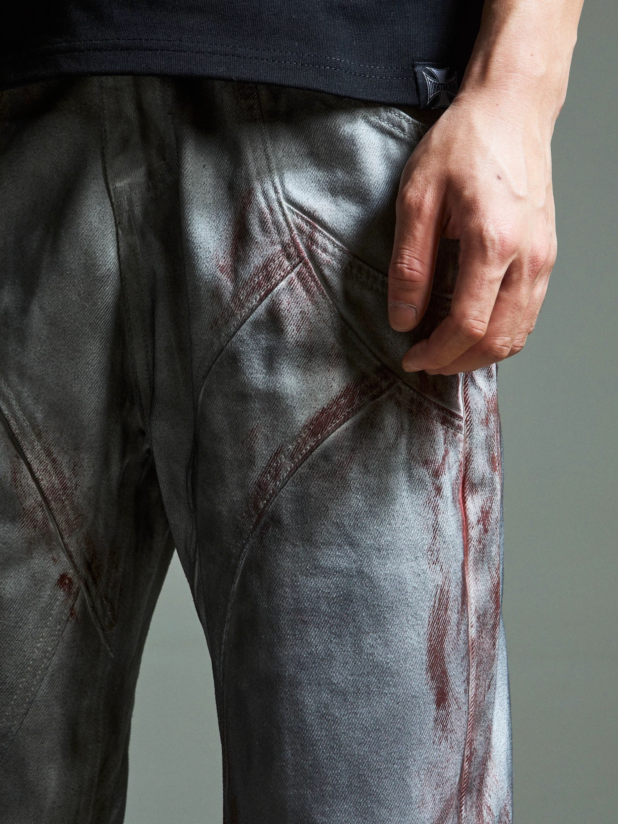 Bloodstain Distressed Baggy Jeans