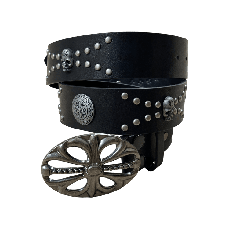 0048 - Antique Fences Buckle Skull Belt