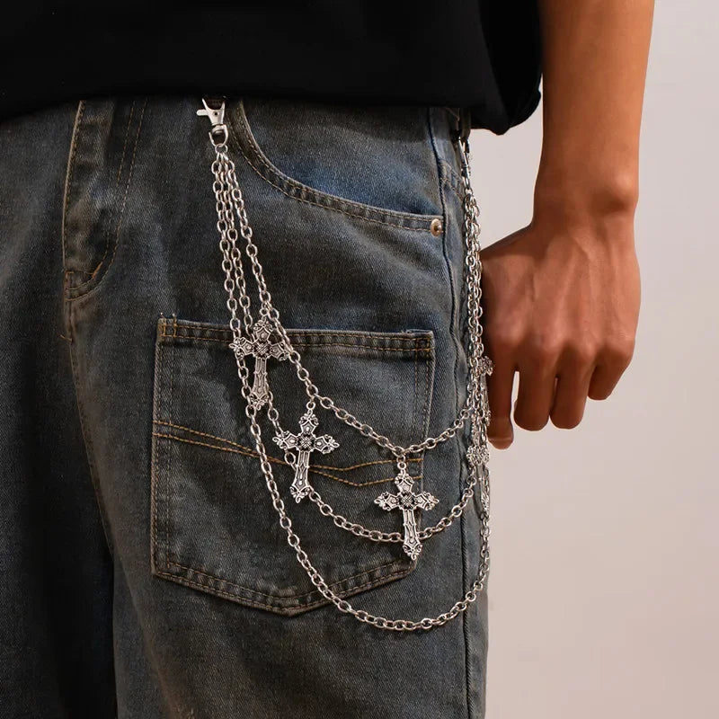 Gothic Cross Wallet Chain