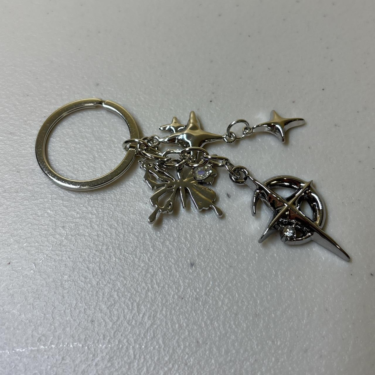 0660 - Y2K Star Rhinestone Charms Keychain