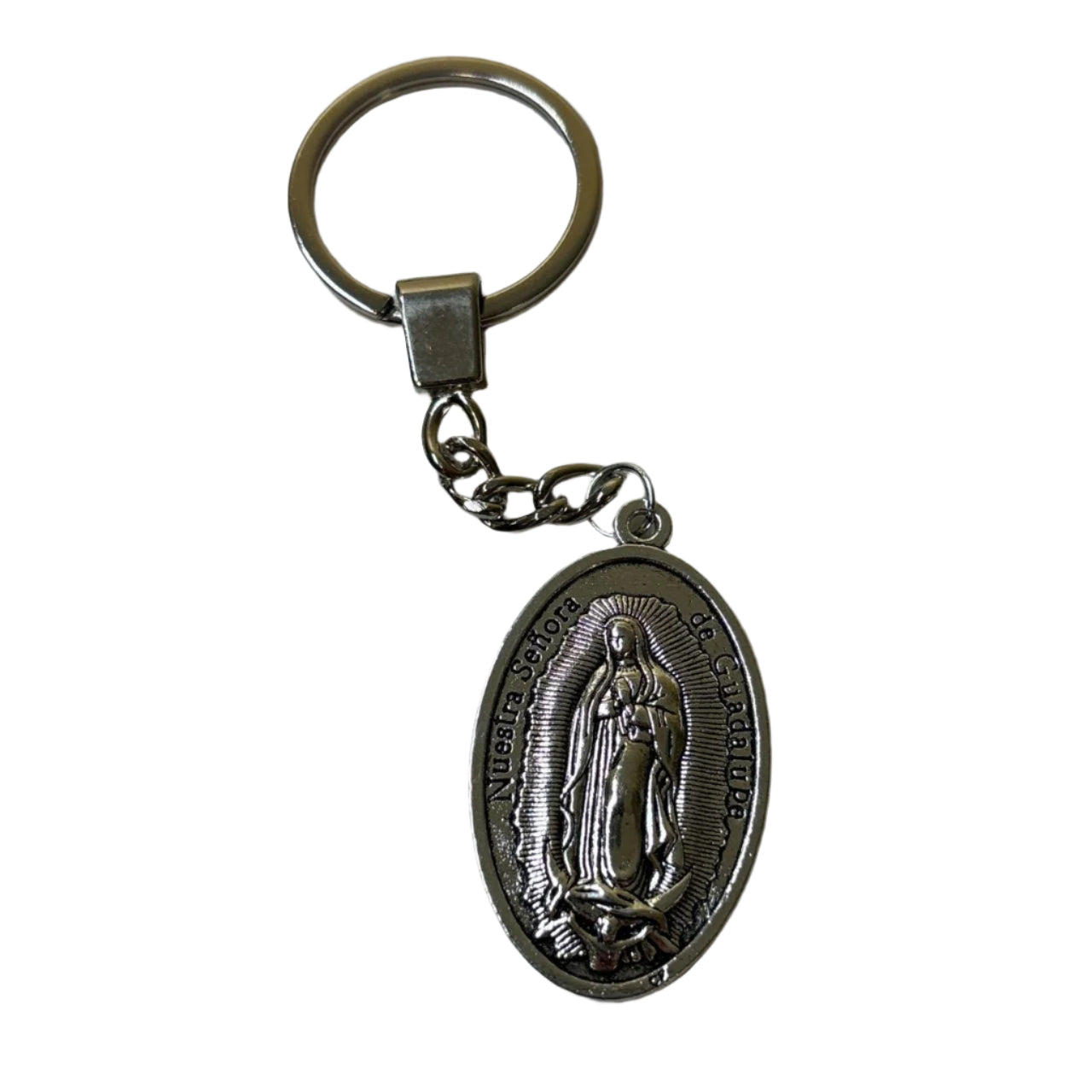 0609 - Virgin Mary Silver Keychain