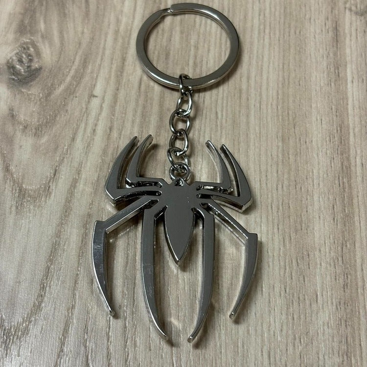 0484 - Silver Spider Keychain