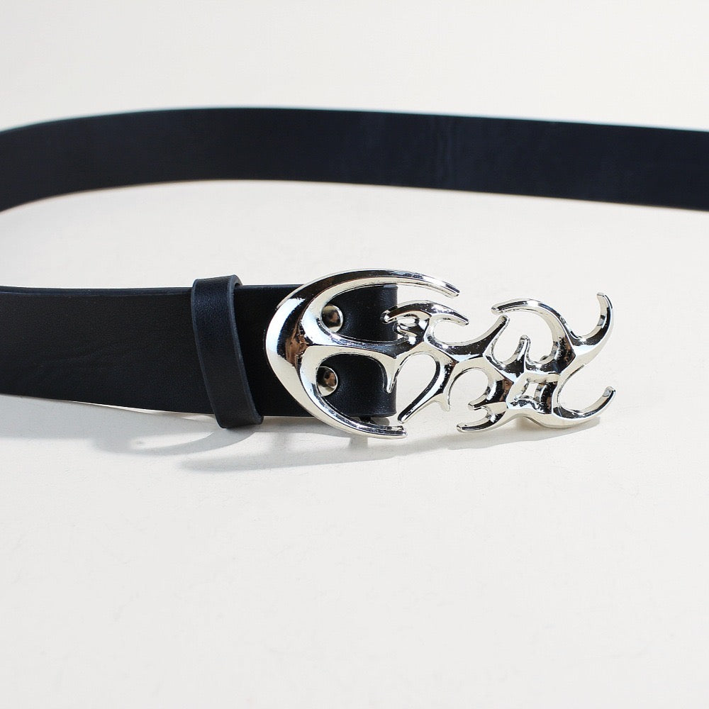 0486 - Y2K Buckle Black Belt