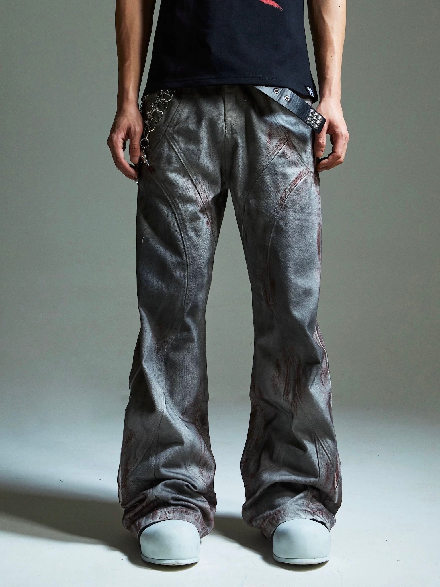 Bloodstain Distressed Baggy Jeans