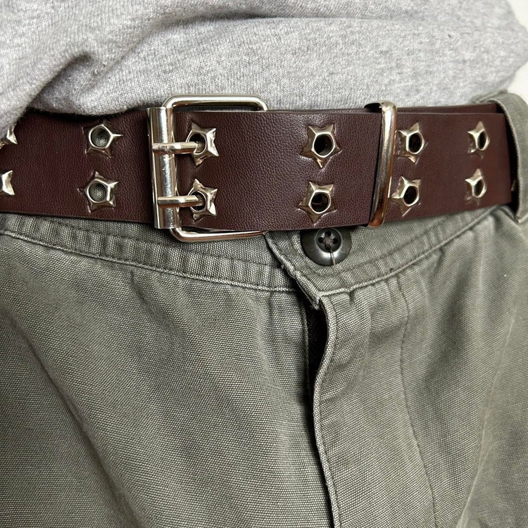 0049 - Star Rivet Belt (coffee brown)