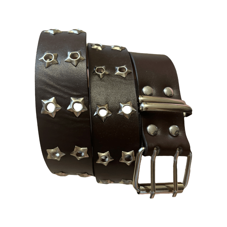 0049 - Star Rivet Belt (coffee brown)