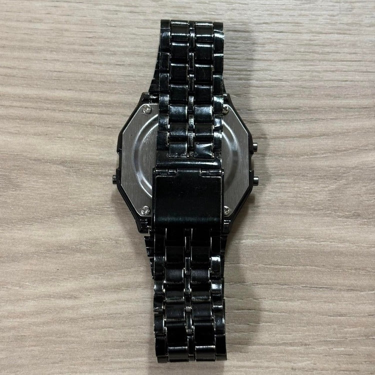 0154 - Retro Square Black Digital Watch