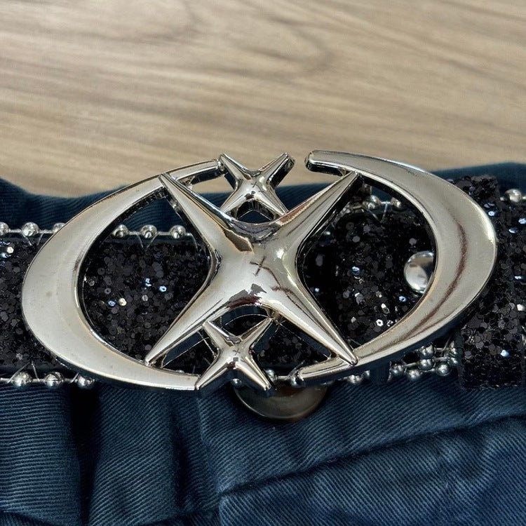 0057 - Triple Star Rhinestone Belt