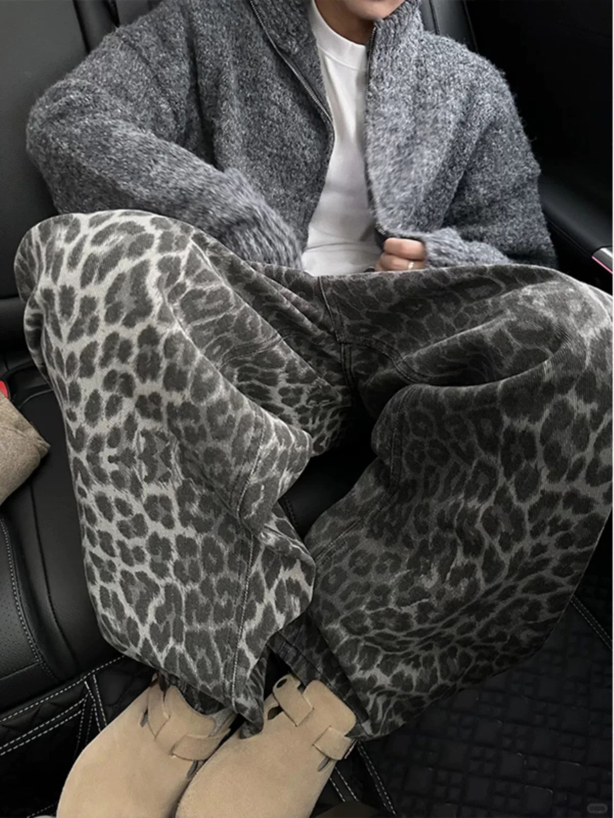 Shadow Leopard Baggy Jeans