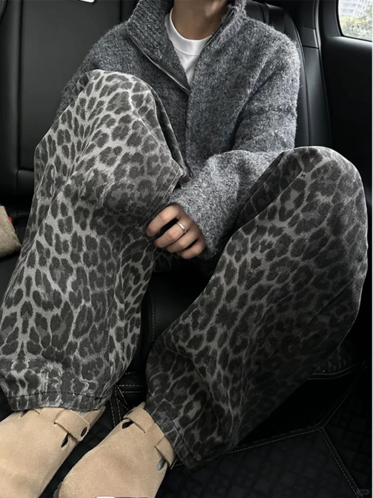 Shadow Leopard Baggy Jeans