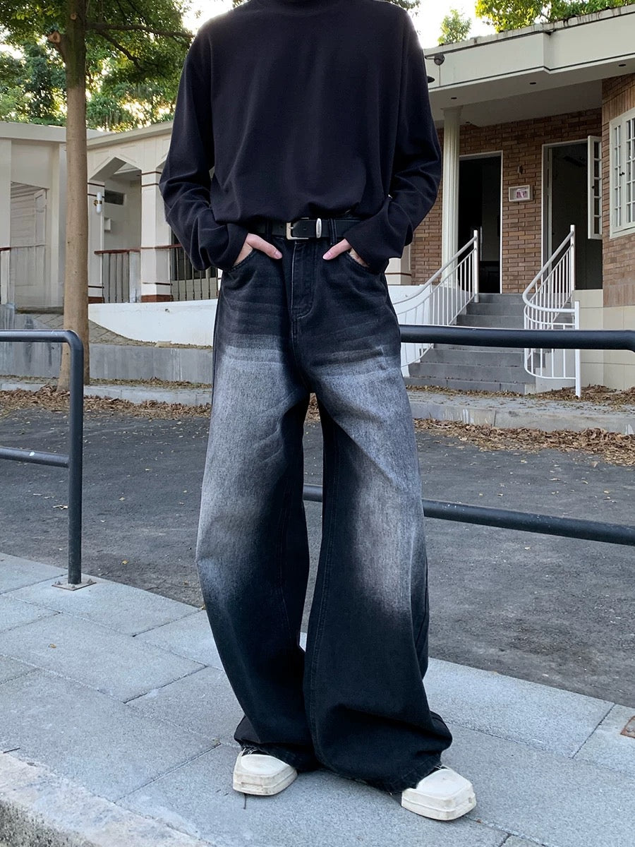Charcoal Fade Baggy Jeans V2