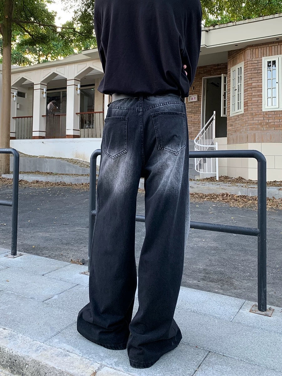 Charcoal Fade Baggy Jeans V2