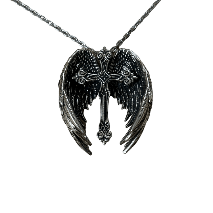 0192 - Angel Wings Cross Necklace