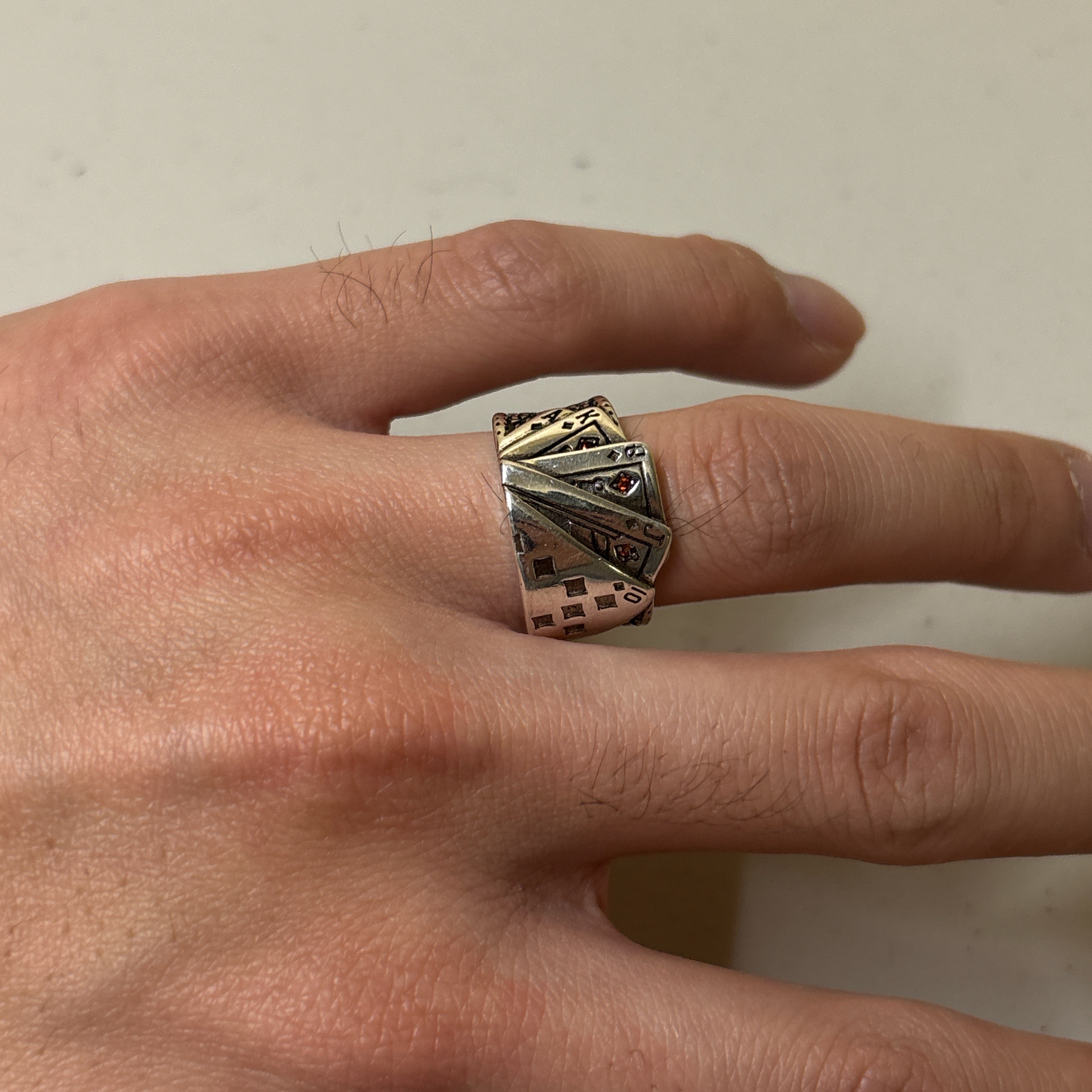 0312 - Poker Rhinestone Ring