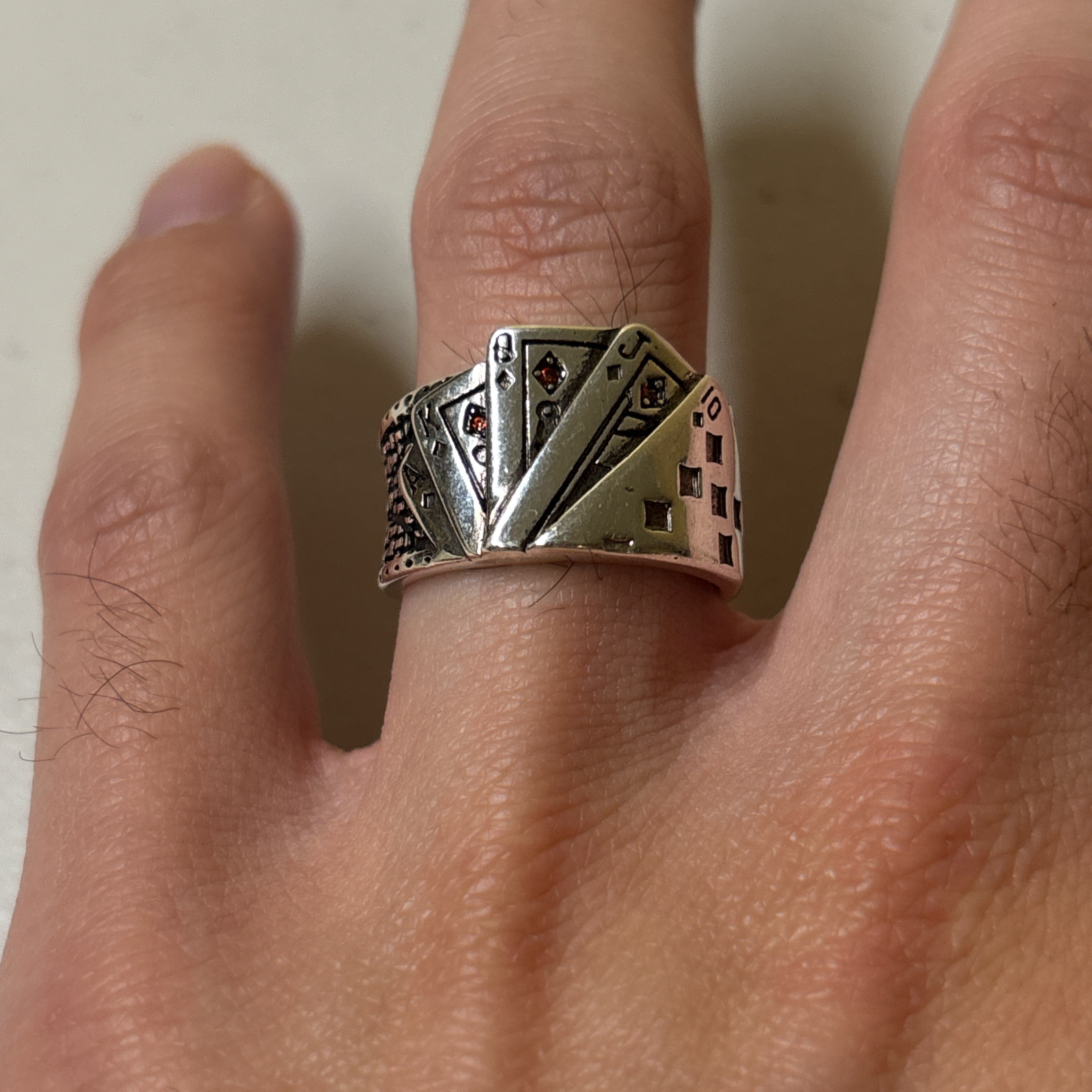 0312 - Poker Rhinestone Ring