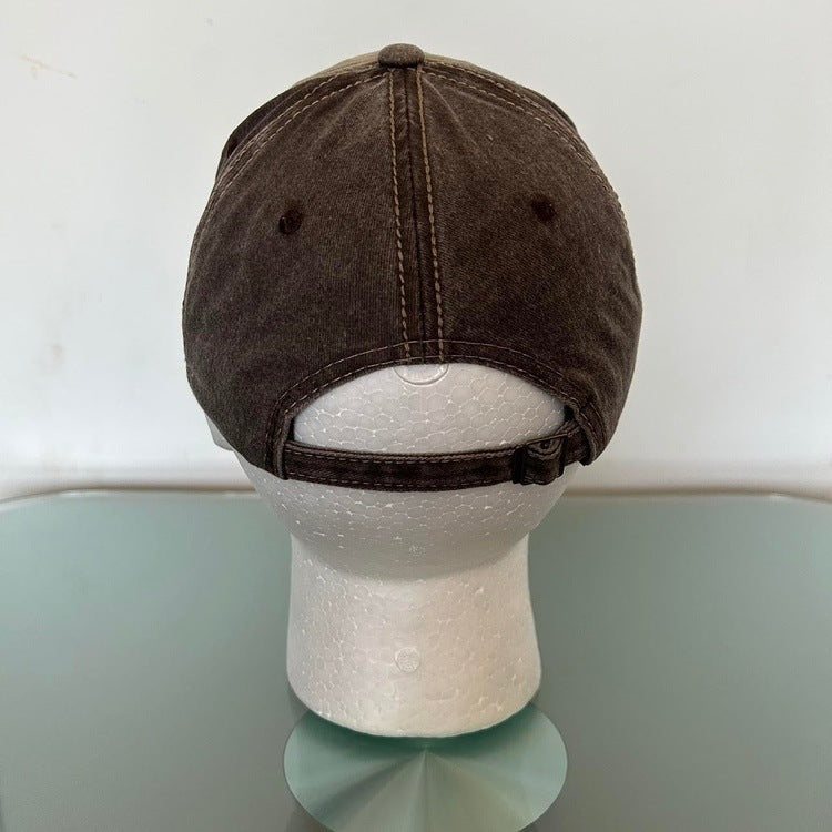 0116 - Distressed Shark Hat (brown+khaki)