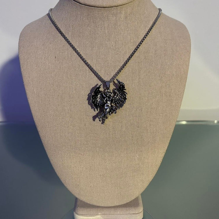 0179 - Y2K Angel Pendant Necklace