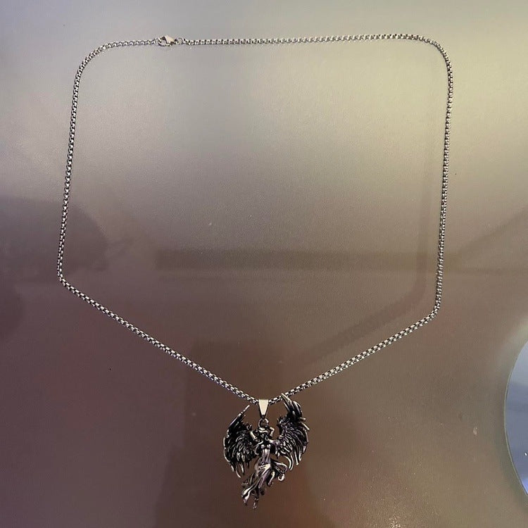 0179 - Y2K Angel Pendant Necklace