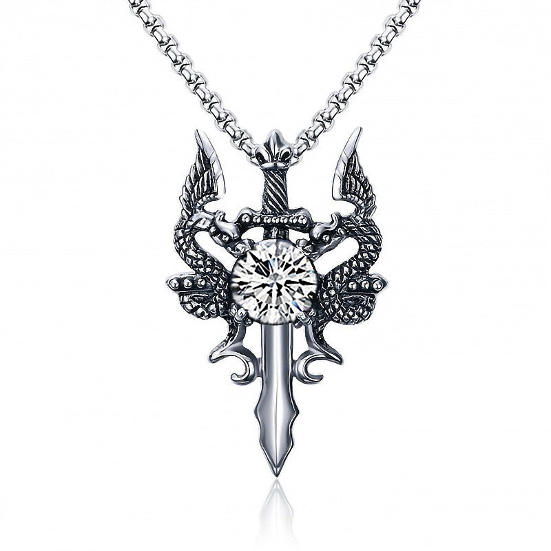 Dragon Sword Stone Necklace