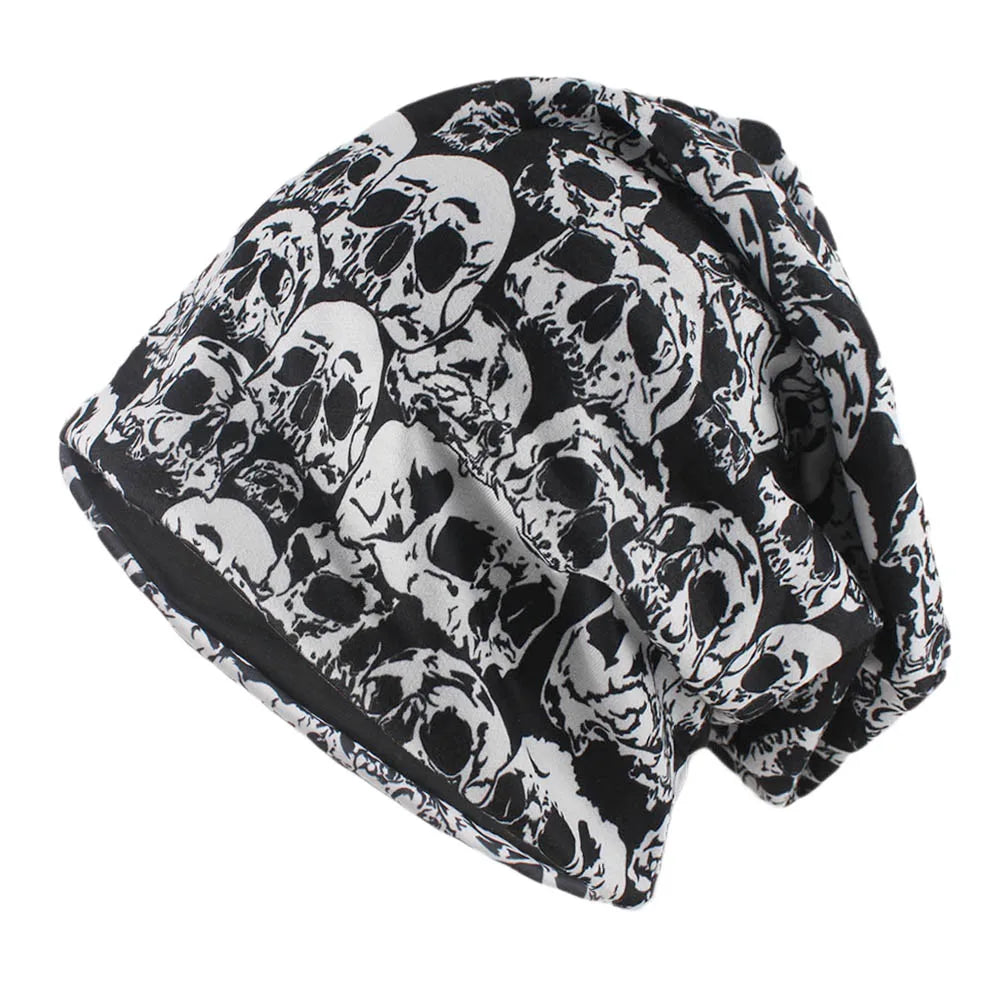 Skull All Over Print Beanie