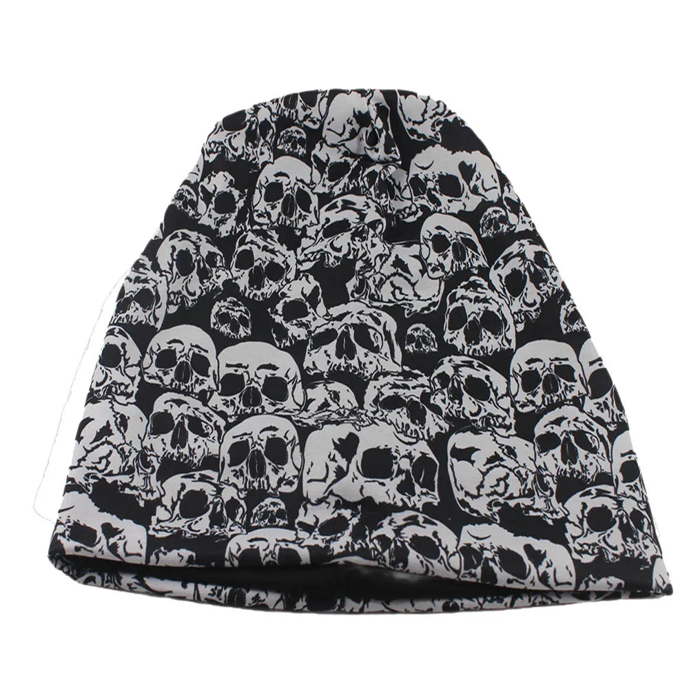 Skull All Over Print Beanie