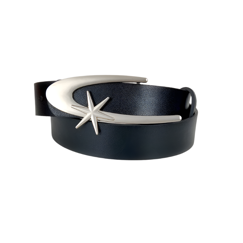 0027 - Y2k Moon Buckle Belt