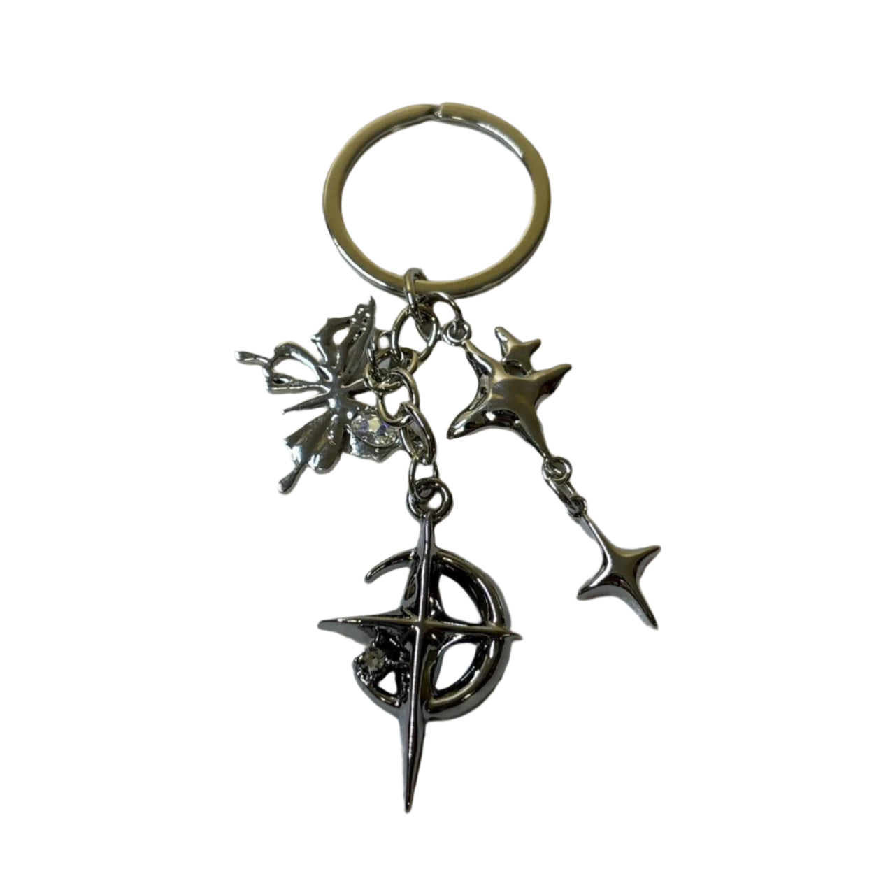 0660 - Y2K Star Rhinestone Charms Keychain